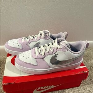 Nike Kids' Purple and Silver Sneakers